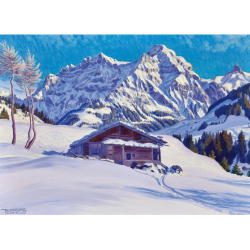 WALDEMAR THEOPHIL FINK : Winter in Adelboden (DOBIASCHOFSKY AUKTIONEN AG)