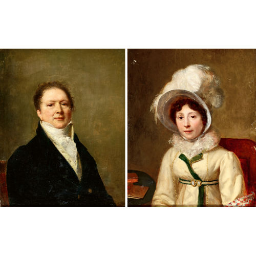 FIRMIN MASSOT : Brustbildnisse von Jean-Pierre Trembley-de Tournes (1759-1826) und seiner Ehefrau Jeanne-Elisabeth Trembley-de Tournes (1768-1837). Gegenst�cke (DOBIASCHOFSKY AUKTIONEN AG)