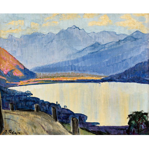 ERNST SAMUEL GEIGER : 'Abend bei Orselina' (DOBIASCHOFSKY AUKTIONEN AG)