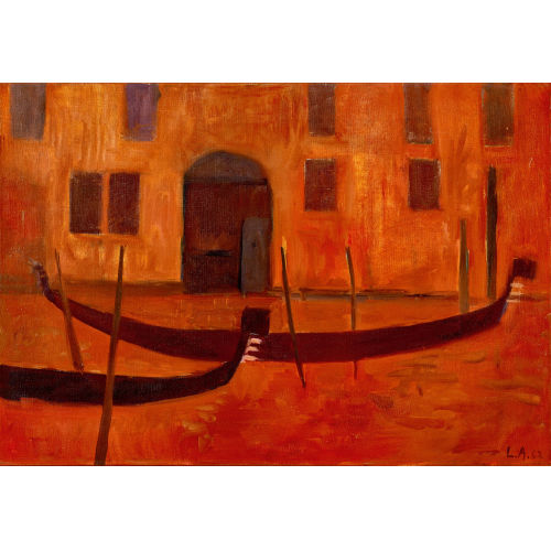 LEO ANDENMATTEN : Gondoles � Venise (DOBIASCHOFSKY AUKTIONEN AG)