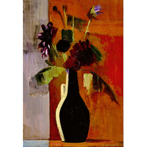 ALBERT CHAVAZ : 'Les dahlias pourpre' (DOBIASCHOFSKY AUKTIONEN AG)