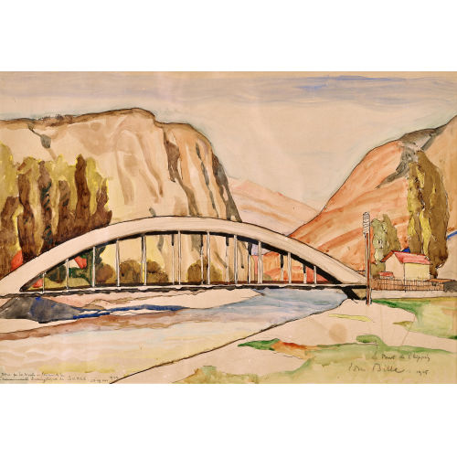 EDMOND BILLE : 'Le Pont de Chippis' (DOBIASCHOFSKY AUKTIONEN AG)