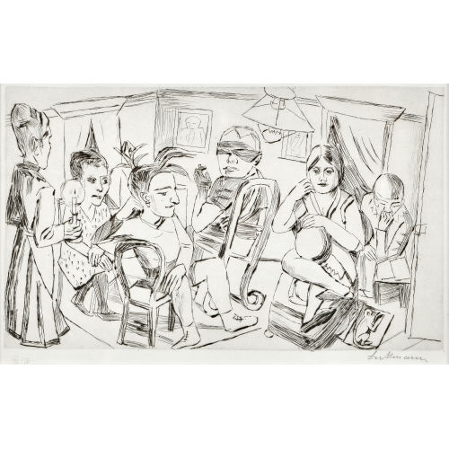 MAX BECKMANN : 'Vor dem Maskenball' (DOBIASCHOFSKY AUKTIONEN AG)