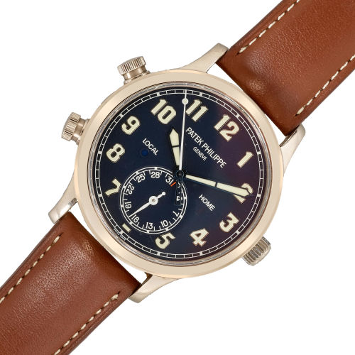 PATEK PHILIPPE : Herrenarmbanduhr 'Calatrava Pilot Travel Time' (DOBIASCHOFSKY AUKTIONEN AG)