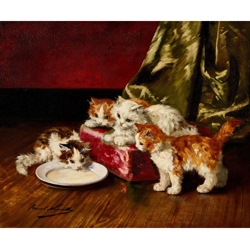 ALFRED ARTHUR BRUNEL DE NEUVILLE : Les petits chats (DOBIASCHOFSKY AUKTIONEN AG)