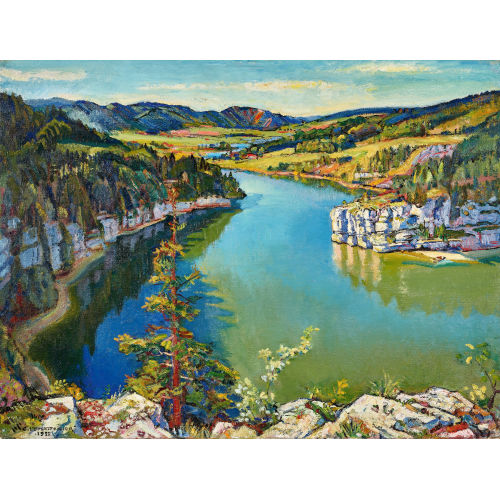 CHARLES L'EPLATTENIER : 'Bassin du Doubs au Sapin' (DOBIASCHOFSKY AUKTIONEN AG)