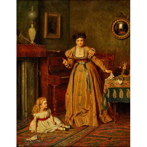 GEORGE GOODWIN KILBURNE : Frau mit spielendem Kind (DOBIASCHOFSKY AUKTIONEN AG)