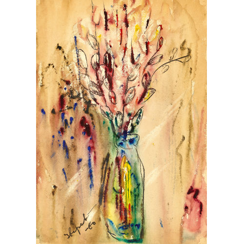 ANATOLY TIMOFEEVIC ZVEREV : Blumen in Glasvase (DOBIASCHOFSKY AUKTIONEN AG)