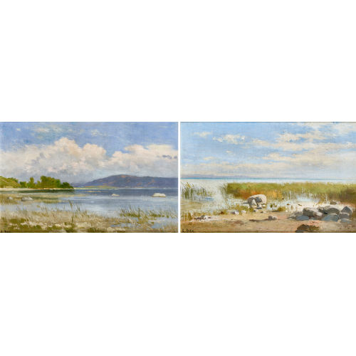 AUGUSTE BACHELIN : Au Lac de Neuch�tel. Gegenst�cke (DOBIASCHOFSKY AUKTIONEN AG)