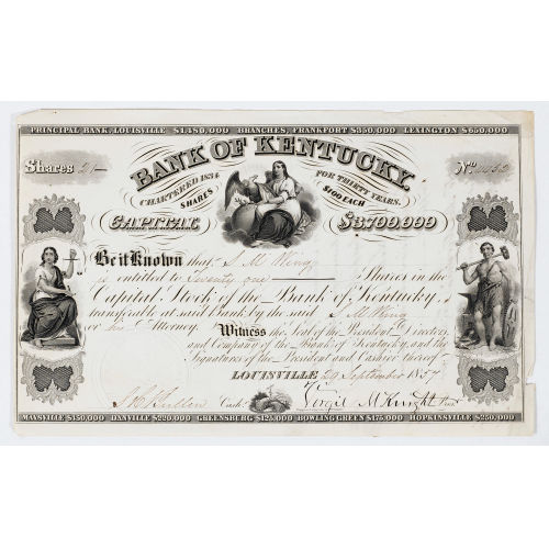 WERTPAPIER : 'Bank of Kentucky' (DOBIASCHOFSKY AUKTIONEN AG)