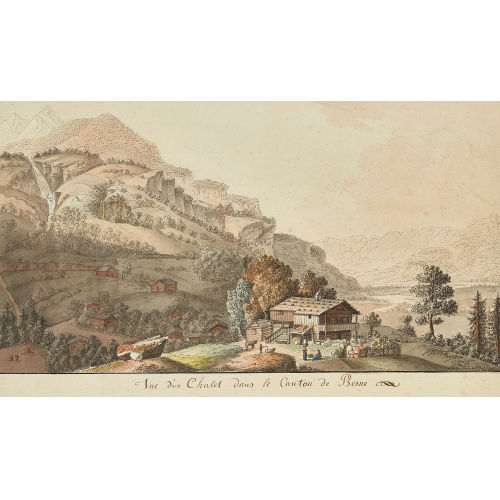 18. JH. SCHWEIZ : 'Vue d'un Chalet dans le Canton de Berne' (DOBIASCHOFSKY AUKTIONEN AG)