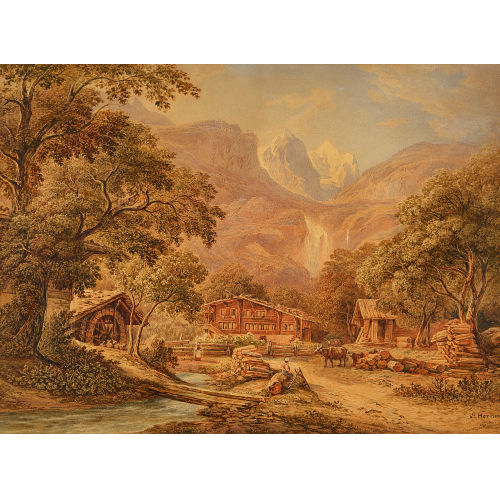 FRIEDRICH HORNER : Der Obere Reichenbach bei Meiringen (DOBIASCHOFSKY AUKTIONEN AG)