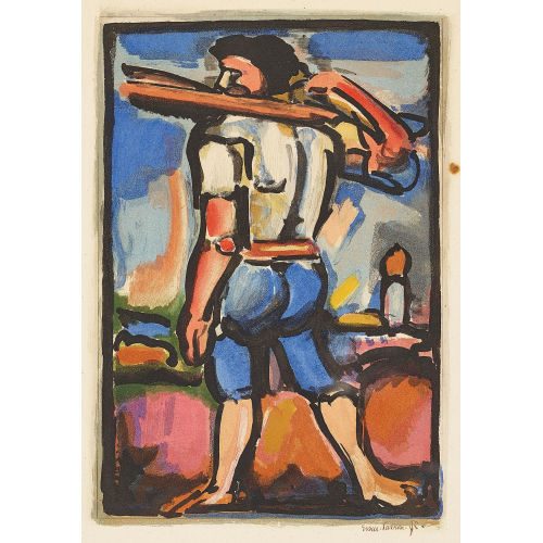 GEORGES ROUAULT : 'Aide-Bourreau (Portant un des bois de la croix)' (DOBIASCHOFSKY AUKTIONEN AG)