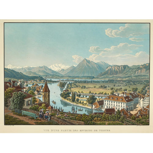 GABRIEL (GEN. LORY FILS) LORY : 'Vue d'une partie des environs de Thoune' (DOBIASCHOFSKY AUKTIONEN AG)