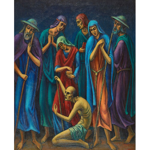 LEO STECK : 'Pilgergruppe' (DOBIASCHOFSKY AUKTIONEN AG)