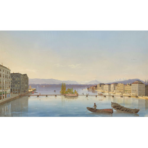 JEAN-MARC DUNANT-VALLIER : Le Pont des Bergues � Gen�ve (DOBIASCHOFSKY AUKTIONEN AG)