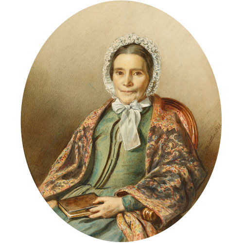 JOHANN FRIEDRICH DIETLER : �ltere Dame mit Haube (DOBIASCHOFSKY AUKTIONEN AG)