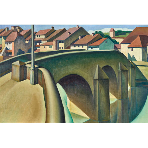 LOUIS JOSEPH VONLANTHEN : Le pont � Fribourg (DOBIASCHOFSKY AUKTIONEN AG)