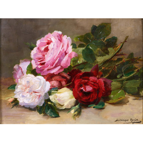 DOMINIQUE HUBERT ROZIER : Nature morte aux roses (DOBIASCHOFSKY AUKTIONEN AG)