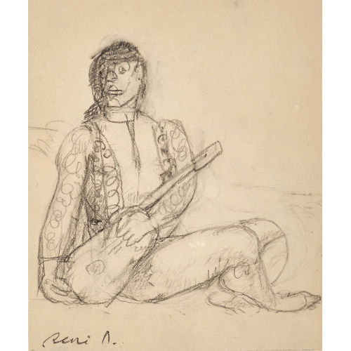 REN� AUBERJONOIS : Le guitariste (DOBIASCHOFSKY AUKTIONEN AG)