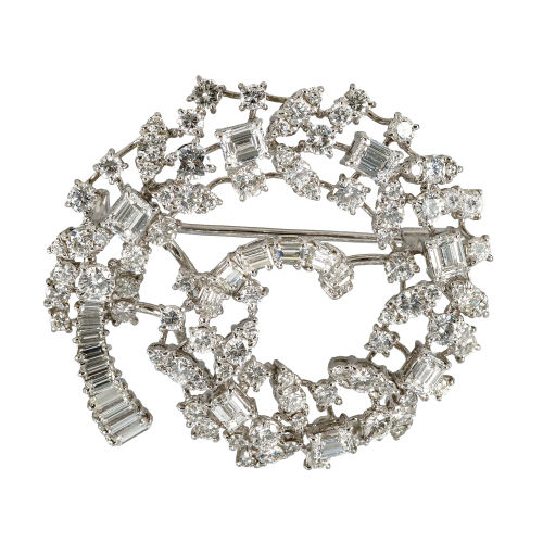 DIAMANT-BROSCHE : (DOBIASCHOFSKY AUKTIONEN AG)