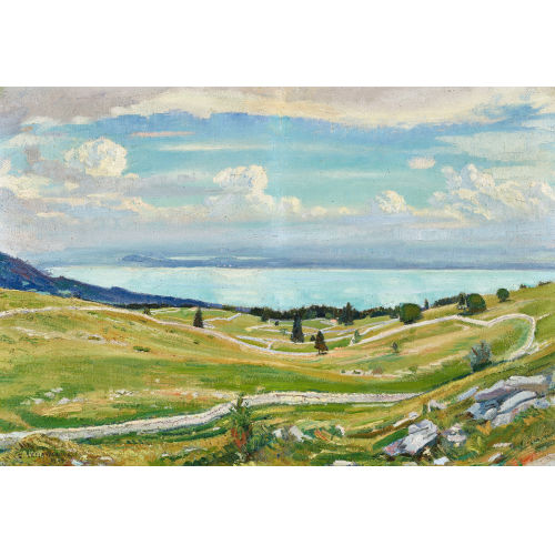 CHARLES L'EPLATTENIER : 'Lacs de Neuch�tel et Morat' (DOBIASCHOFSKY AUKTIONEN AG)