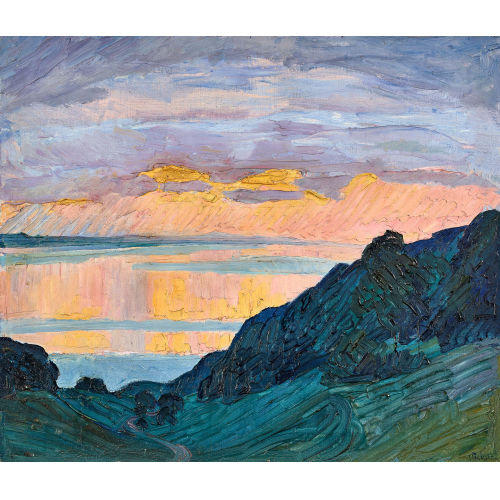 ERNST SAMUEL GEIGER : Stimmungsvolle Neuenburgerseelandschaft (DOBIASCHOFSKY AUKTIONEN AG)