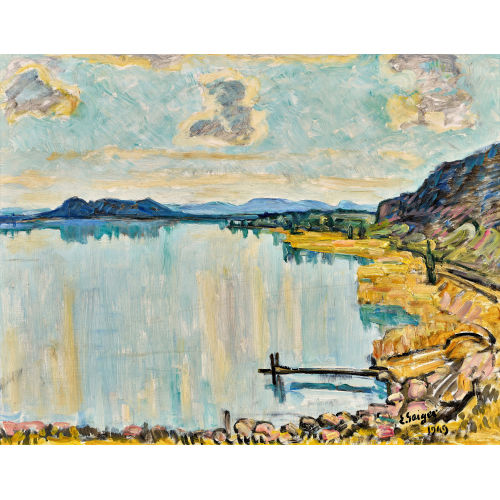 ERNST SAMUEL GEIGER : Am Ufer des Bielersees (DOBIASCHOFSKY AUKTIONEN AG)
