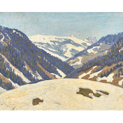 ERNST SAMUEL GEIGER : Schneeschmelze (DOBIASCHOFSKY AUKTIONEN AG)