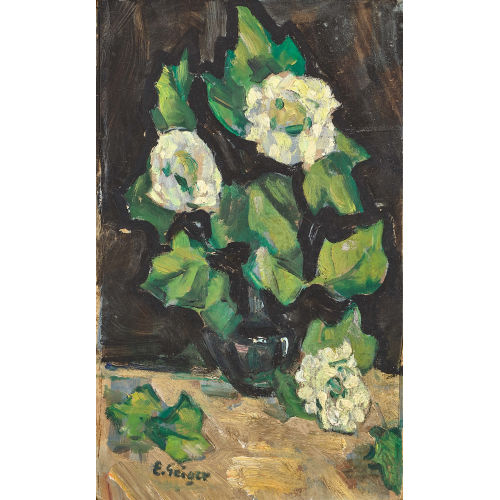 ERNST SAMUEL GEIGER : Blumen in Vase (DOBIASCHOFSKY AUKTIONEN AG)
