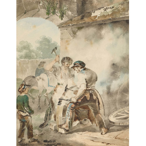 JOHANN GEORG VOLMAR : Schmiede bei der Arbeit (DOBIASCHOFSKY AUKTIONEN AG)