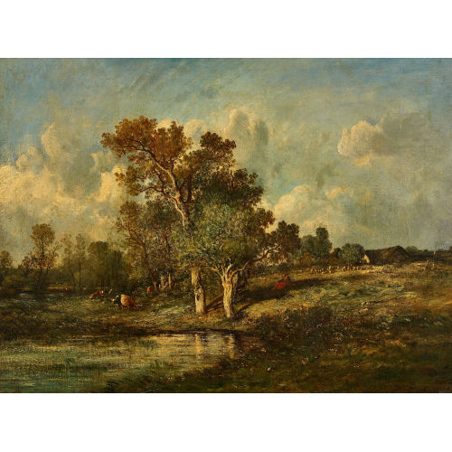 JULES DUPR� : Troupeau � la mare (DOBIASCHOFSKY AUKTIONEN AG)