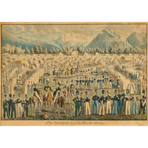 19. JH. SCHWEIZ : 'Das Eidsgen�ssische Lager bey Thun von 1826' (DOBIASCHOFSKY AUKTIONEN AG)