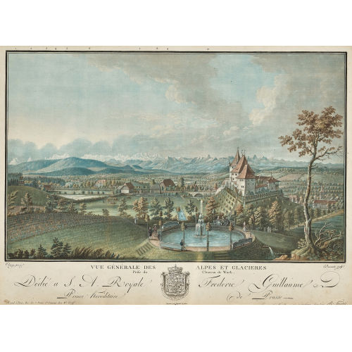 CASPAR WOLF : 'Vue g�n�rale des Alpes et Glacieres Prise du Chateau de Worb' (DOBIASCHOFSKY AUKTIONEN AG)