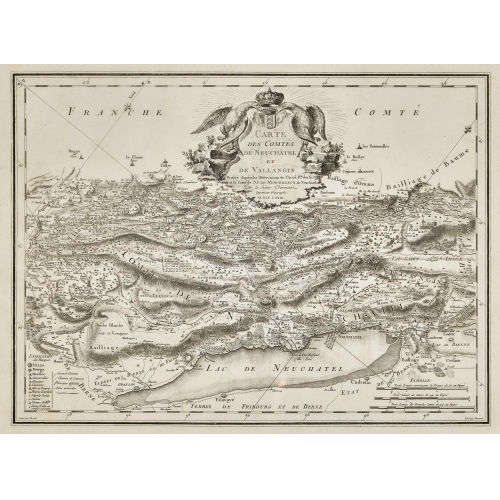 DAVID FRAN�OIS DE MERVEILLEUX : 'Carte des Comt�s de Neuchatel et de Vallagin' (DOBIASCHOFSKY AUKTIONEN AG)