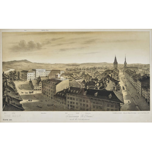 RUDOLF HUBER : 'Panorama de Berne vu de la Tour des prisons' (DOBIASCHOFSKY AUKTIONEN AG)