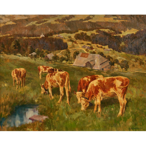 HANS GARTMEIER : 'Kuhweide im Emmental' (DOBIASCHOFSKY AUKTIONEN AG)