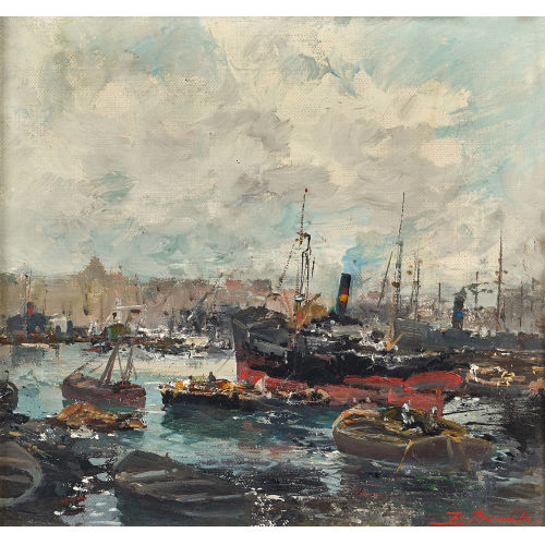 EZELINO BRIANTE : Il porto (DOBIASCHOFSKY AUKTIONEN AG)