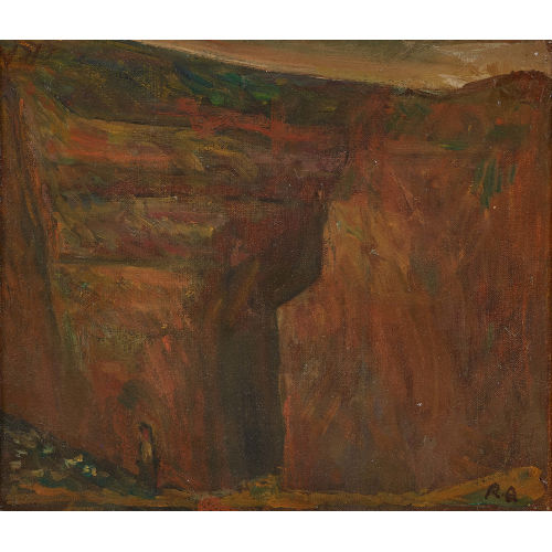 REN� AUBERJONOIS : 'Berger � l'entr�e d'une gorge' (DOBIASCHOFSKY AUKTIONEN AG)