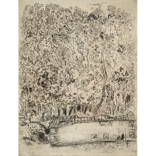 MARC CHAGALL : 'Le vieux parc de Pliouchkine' (Les �mes mortes) (DOBIASCHOFSKY AUKTIONEN AG)