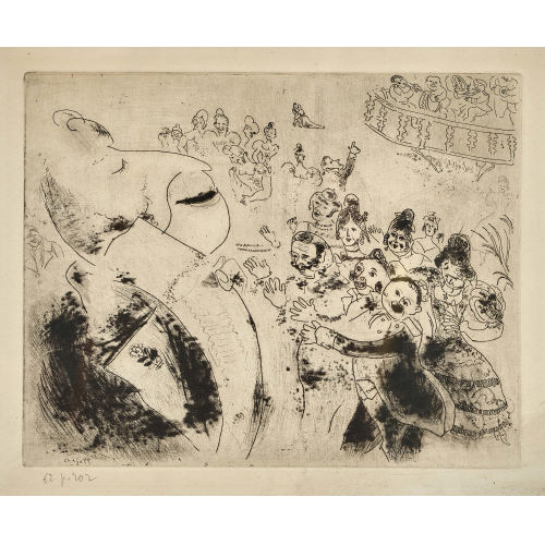 MARC CHAGALL : 'Apparition de Tchitchikov au bal' (Les �mes mortes) (DOBIASCHOFSKY AUKTIONEN AG)