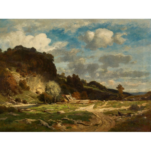 OTTO FR�LICHER : Herbstliche Flusslandschaft mit Geh�ft (DOBIASCHOFSKY AUKTIONEN AG)