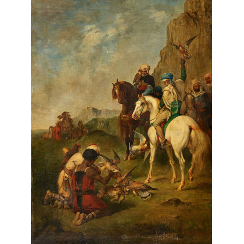 EUGNE FROMENTIN : Chasse au faucon en Algrie (DOBIASCHOFSKY AUKTIONEN AG)