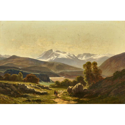 VICTOR NICOLAS FONVILLE : Weite Landschaft mit Bergen (DOBIASCHOFSKY AUKTIONEN AG)