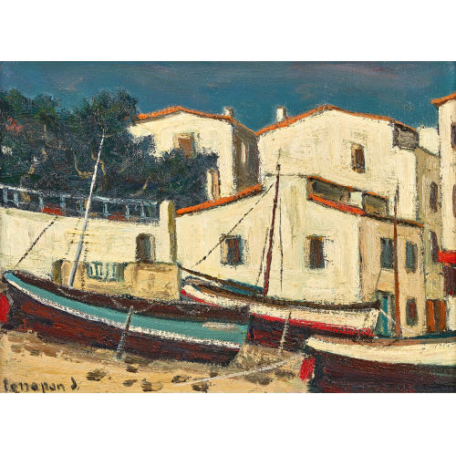 MICHEL TERRAPON : 'Les barques de Cadaqu�s' (DOBIASCHOFSKY AUKTIONEN AG)