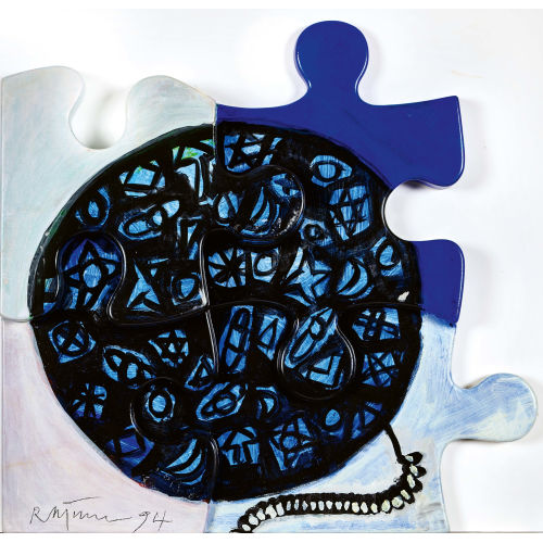 ROGER PFUND : Blaues Puzzlerelief (DOBIASCHOFSKY AUKTIONEN AG)