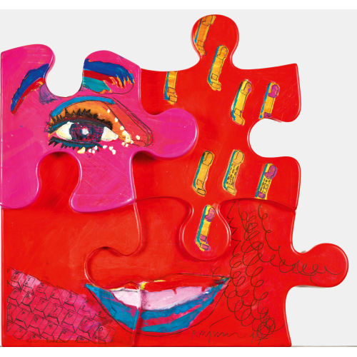 ROGER PFUND : Rotes Puzzlerelief (DOBIASCHOFSKY AUKTIONEN AG)
