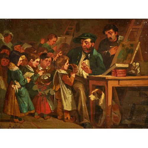 AUGUSTE RAFFET : Kinder im Malatelier (DOBIASCHOFSKY AUKTIONEN AG)