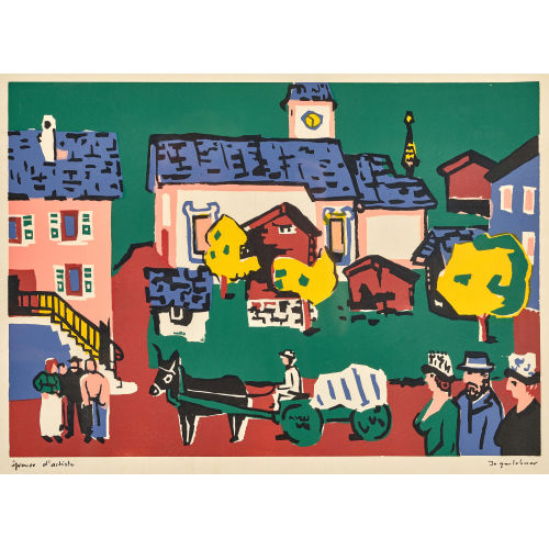 HANS JEGERLEHNER : Belebtes Bergdorf (DOBIASCHOFSKY AUKTIONEN AG)