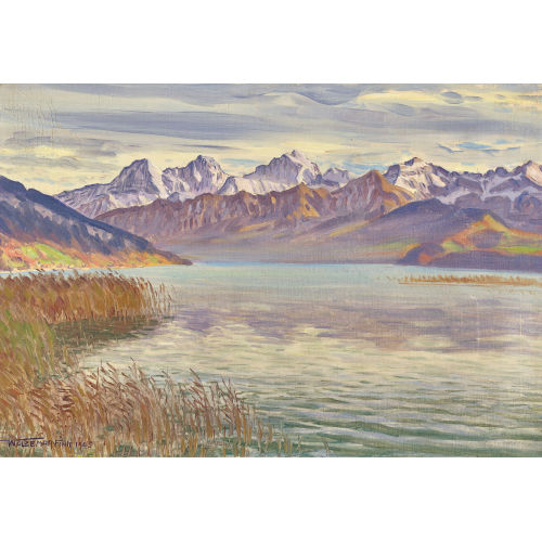 WALDEMAR THEOPHIL FINK : 'Novemberstimmung bei D�rrenstetten am Thunersee' (DOBIASCHOFSKY AUKTIONEN AG)